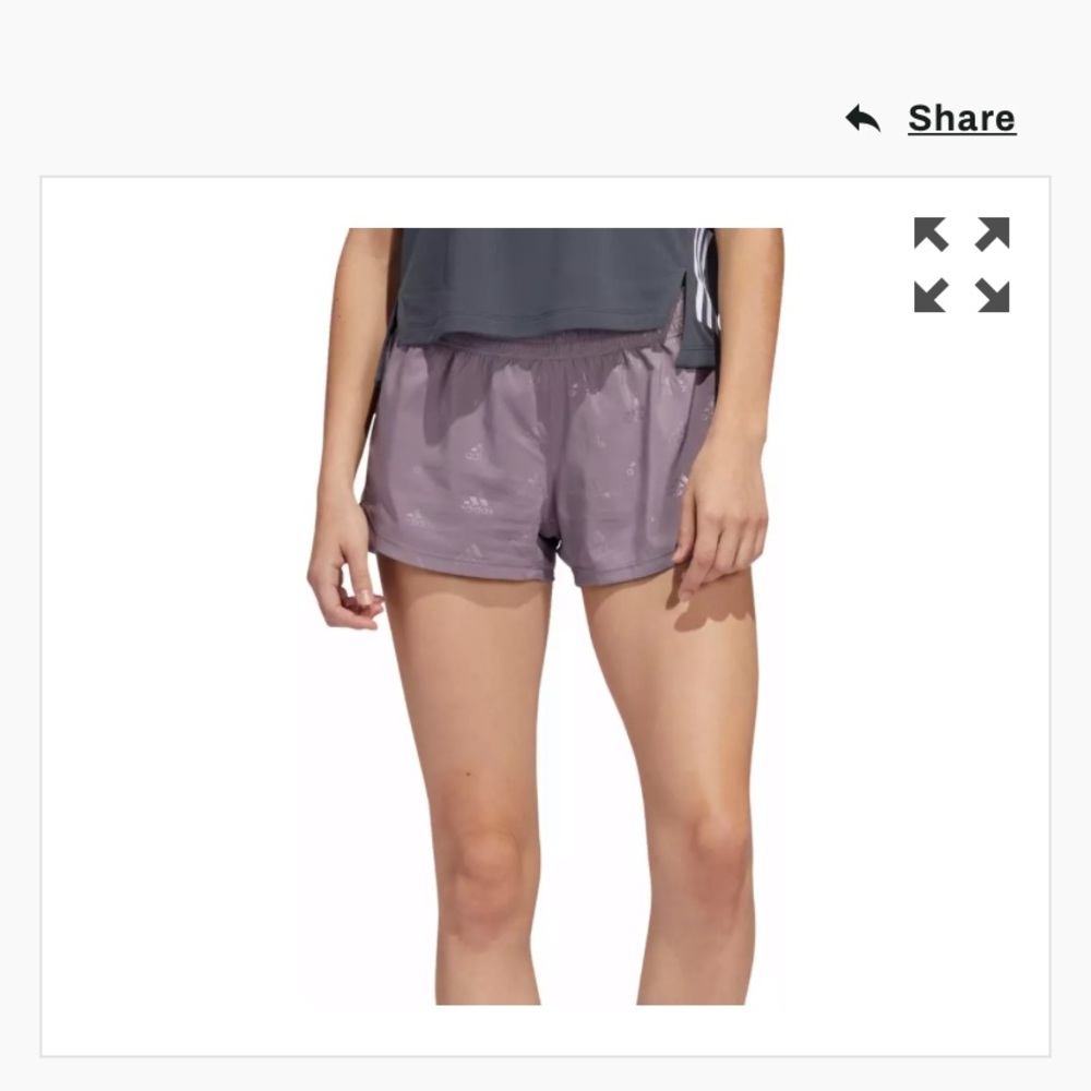 Adidas lavender athletic shorts
